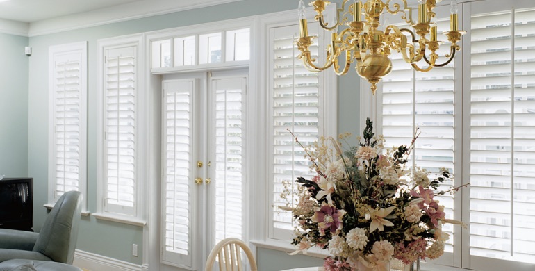 Minneapolis sunroom polywood shutters